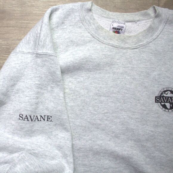 Vintage Fruit Of The Loom Savane Farah Sweatshirt Men's Gray Large - Picture 5 of 8